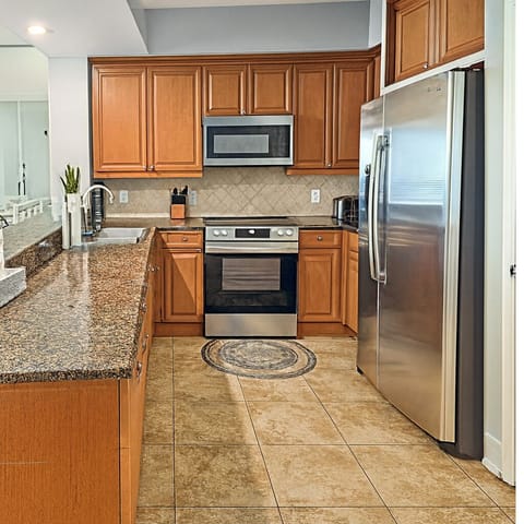 Plenty of counter space and everything you need to cook for kids, grandkids, and everyone in between.