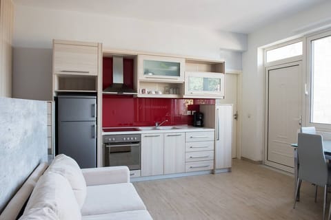 Modern design, easy cooking in our industrial kitchen space.