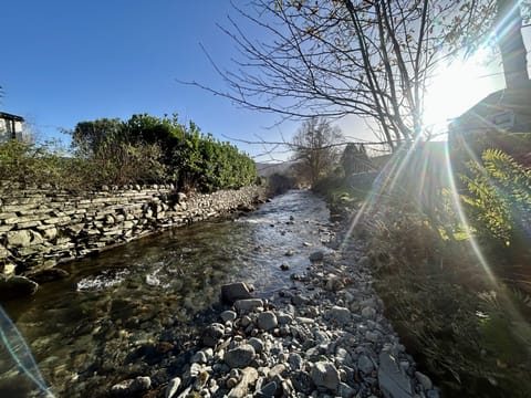 View of river from beach at Hedgehog's Cottage