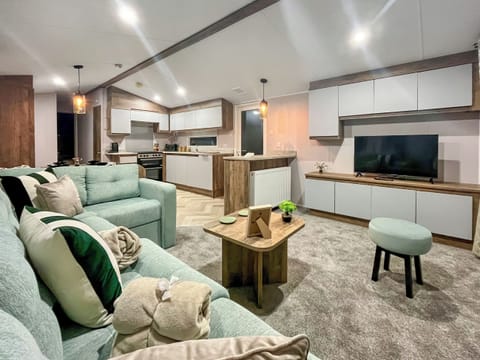 Open plan living space | Lily Pad Lodge, Brechin