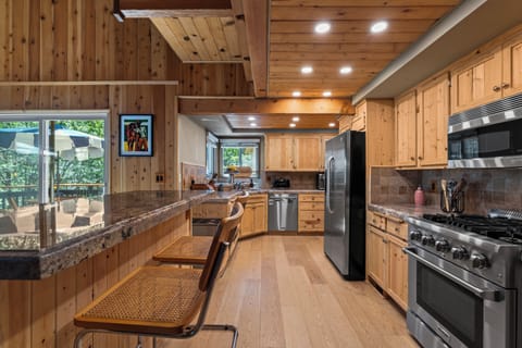 Ample counter space in the kitchen for meal prepping.