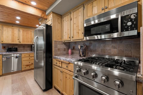 Fully stocked with reliable appliances and utensils.