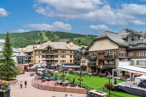 Private balcony overlooking the Beaver Creek ice rink and field area.