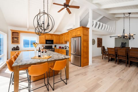 Fully equipped chef's kitchen with premium appliances and room to create.