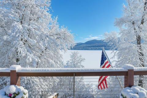 Wake up to pure peace and quiet — where the only sound is snow on the trees. ❄️