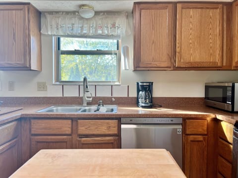 The well-stocked kitchen