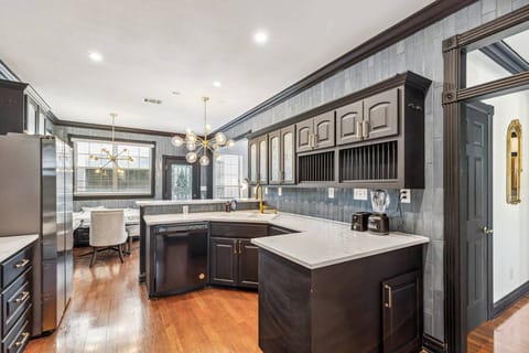 Updated kitchen with stainless steel appliances