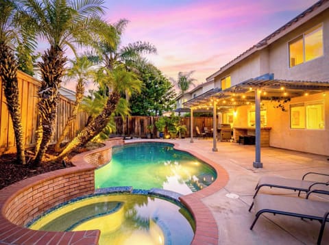 Pool at dusk