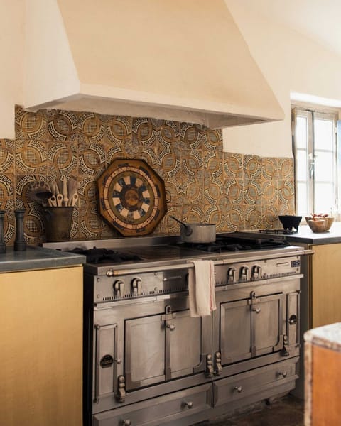 Traditional Tuscan Stove in the Guesthouse Kitchen