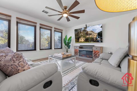 Bright modern living room with ample natural light.