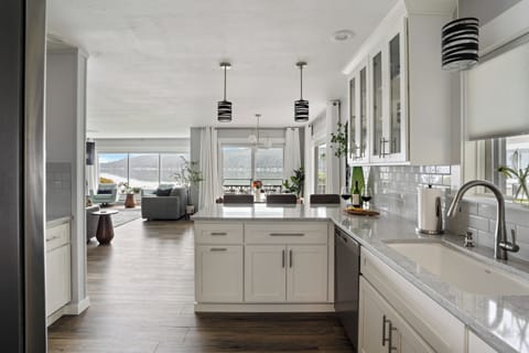 The main living space has views from all windows.  