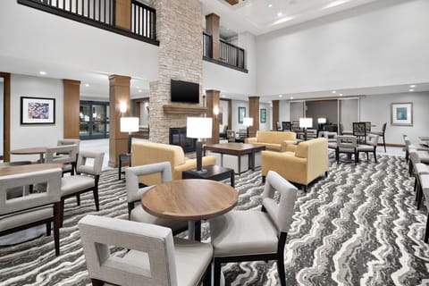Open seating area with a modern design and elegant furnishings.