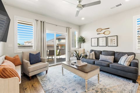 Curl up in the inviting living room & stream your favorites on the smart TV​