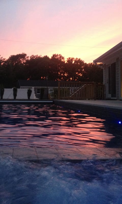 Sunset @ the hot tub & pool