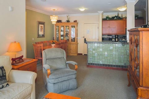 Ample seating, two leather sofas, and two recliners for tired bodies after a fun day and great for movie or game nights.