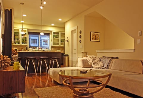 Connect your mobile device or computer to the TV via Chromecast or HDMI adapters