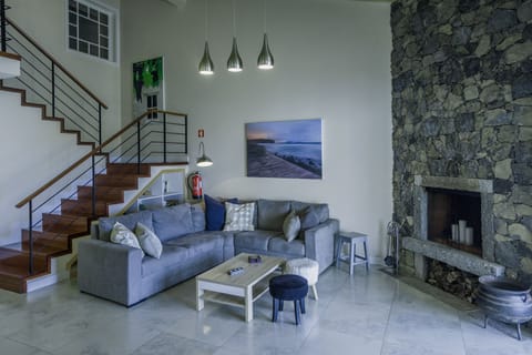 Living area | TV, fireplace, foosball, stereo