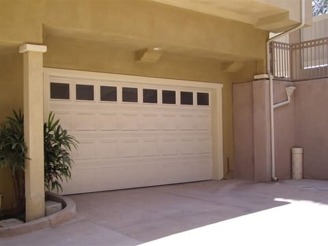Full two car garage with 6x9 extra storage on bottom level