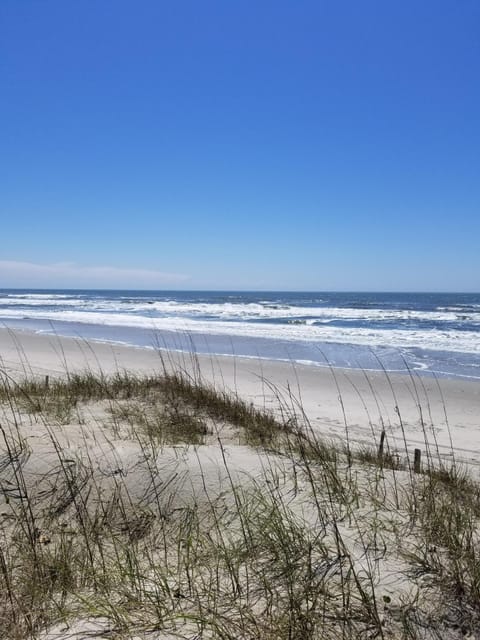 Beach nearby, sun loungers