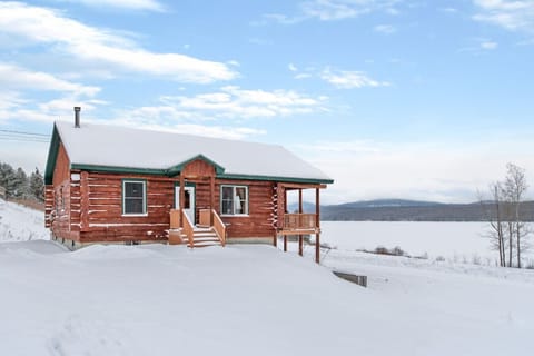 Lake front log home