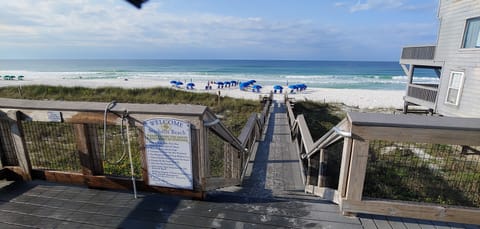 Beach nearby, sun loungers