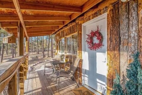 Front porch with views of the Rocky Mountains