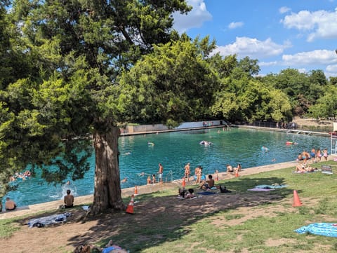 Year round. Every time I go, I'm stunned by the beauty of this magnificent pool.