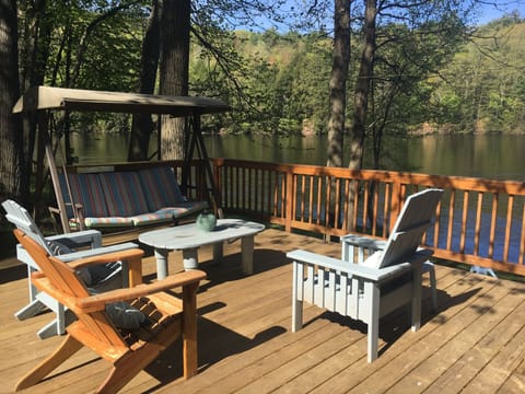 Your deck overlooking the river awaits!