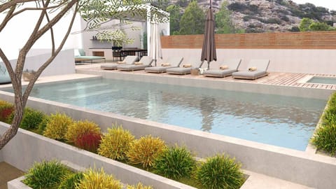 Outdoor pool, a heated pool