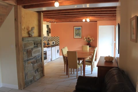 The kitchen and dinnng are looking from the lounge.