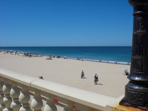 Beach nearby, sun loungers