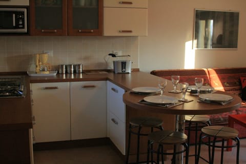 View of kitchen & livng room