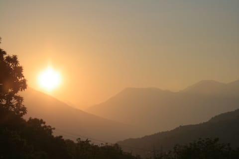 Sunset in Dumenza  - our self catering village