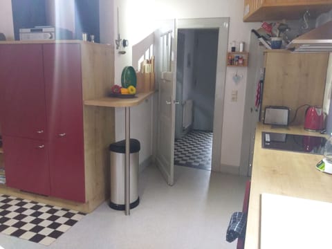 Funky modern red kitchen