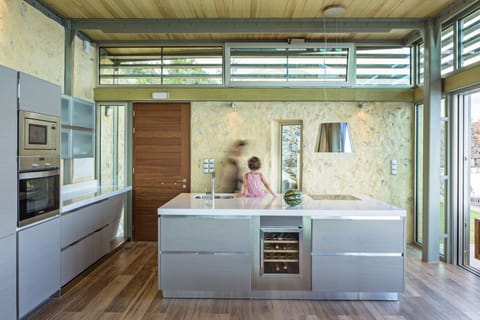 A fully equipped, state of the art, open plan kitchen.