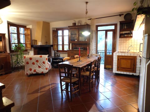 living with French door opening to balcony