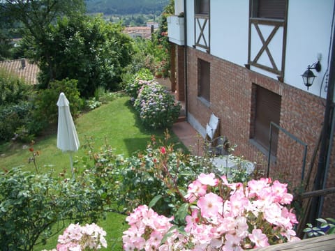 looking down from pool
