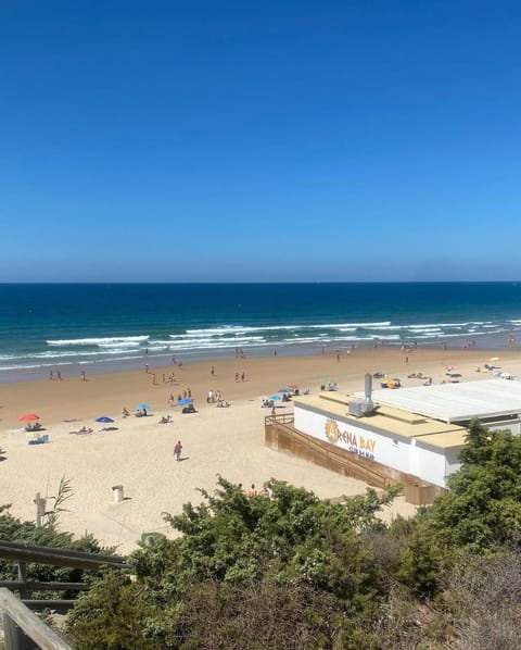 Beach nearby, sun loungers