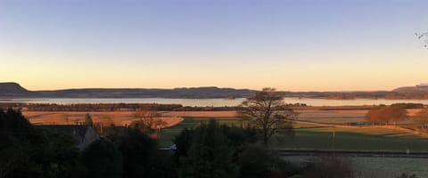 Looking out from the master bedroom at sunrise