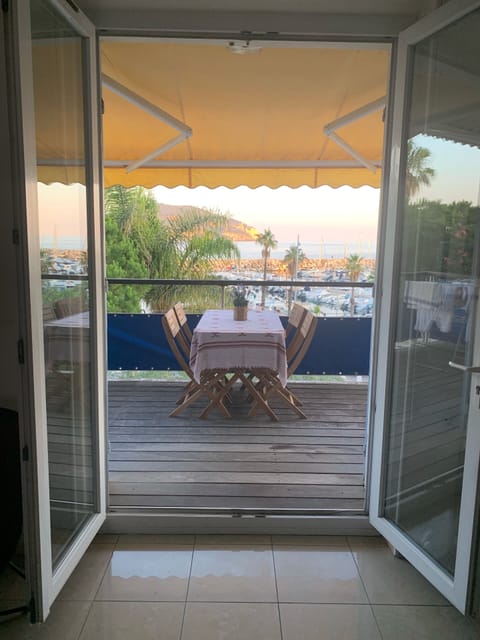 Sunset view from the deck- Sunset view from the balcony