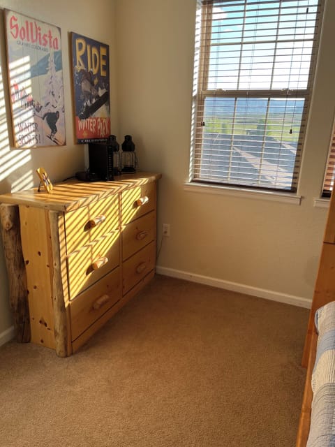 Bedroom #3 -two DOUBLE beds that are stacked as bunk beds. Sleeps four people