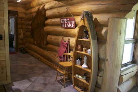 Hallway between living room and master