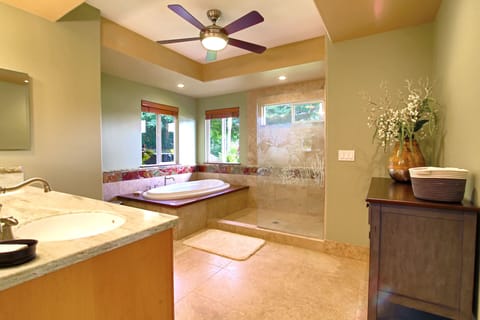 The Master Bathroom with Jacuzzi tub