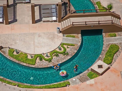 An infinity pool, a heated pool