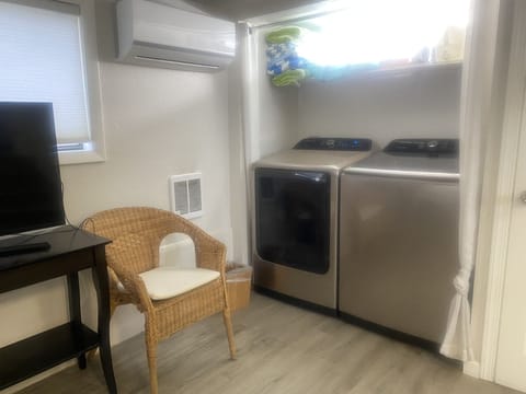 Laundry area in main floor bedroom 