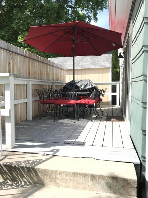 BBQ, Patio dining on back deck 
