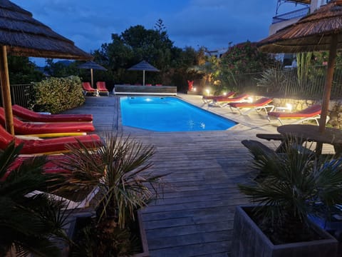 Outdoor pool, a heated pool