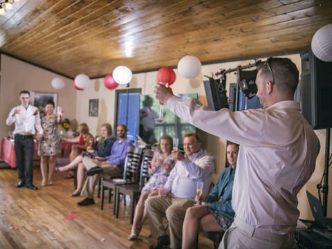 A toast to the newly married couple
