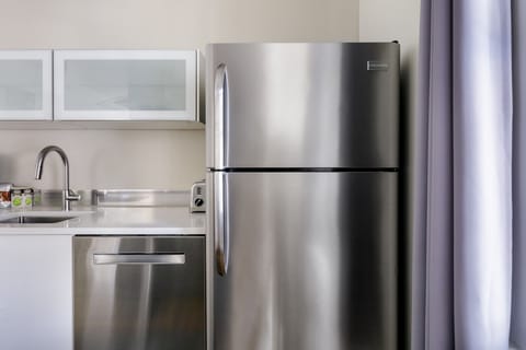 Sleek and functional, this modern kitchen is stocked and ready for everything