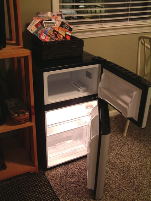 Refrigerator with separate freezer.